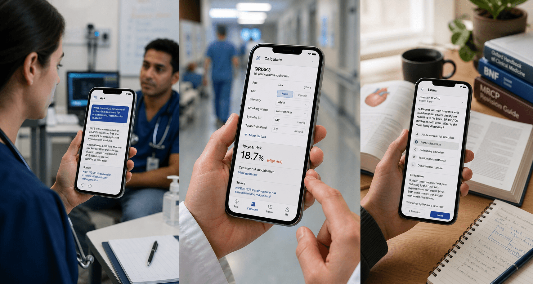 The Medical Knowledge App: One Place to Ask, Calculate and Learn