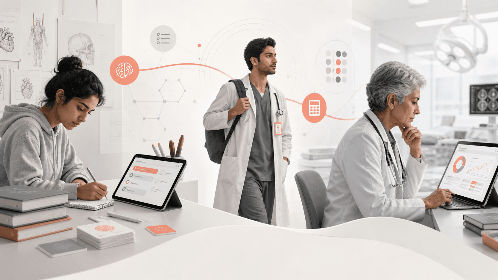 AI for Medical Students and Doctors: One Platform Across Learning and Practice