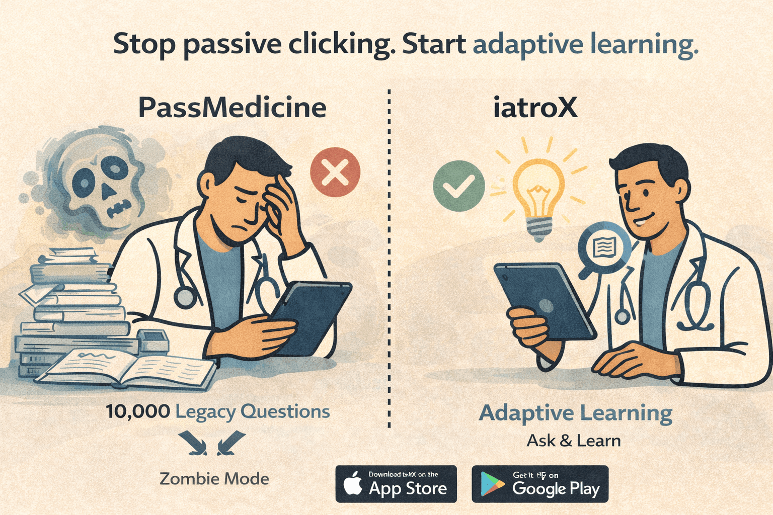 Best app for medical exam revision in the UK: why iatroX beats the old guard
