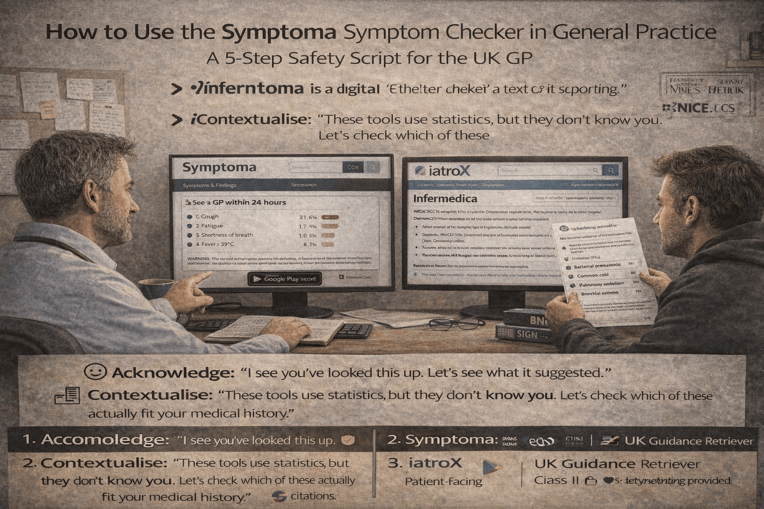 Symptoma review (UK GP, 2026): probability-ranked causes—powerful search UX, but still not a clinician plan