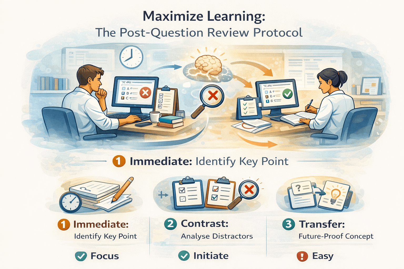 The post-question review protocol: the fastest way to improve your q-bank scores