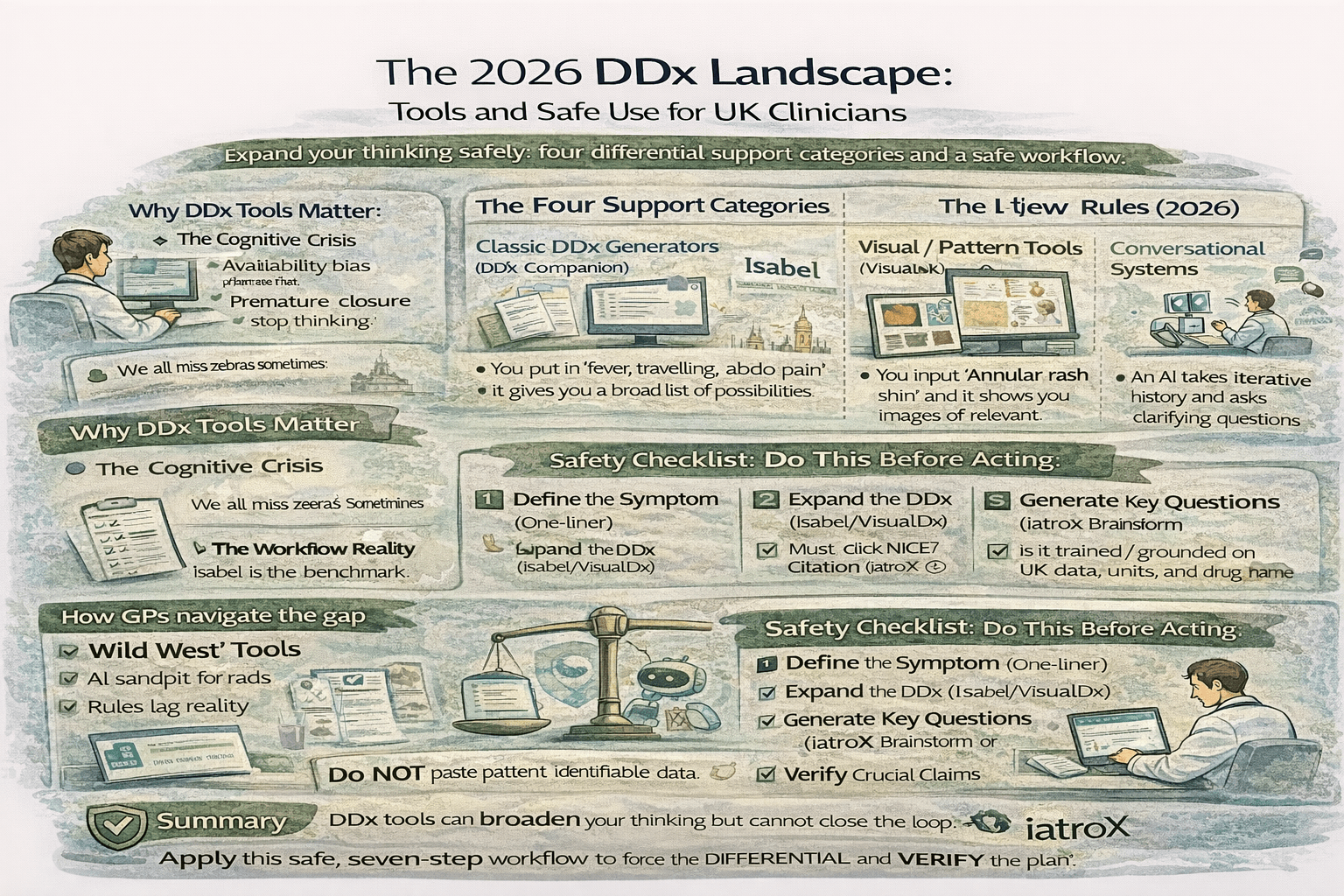 Featured image for The 2026 Differential Diagnosis Stack: Which AI Tools Help, Which Mislead, and the Safe UK Workflow