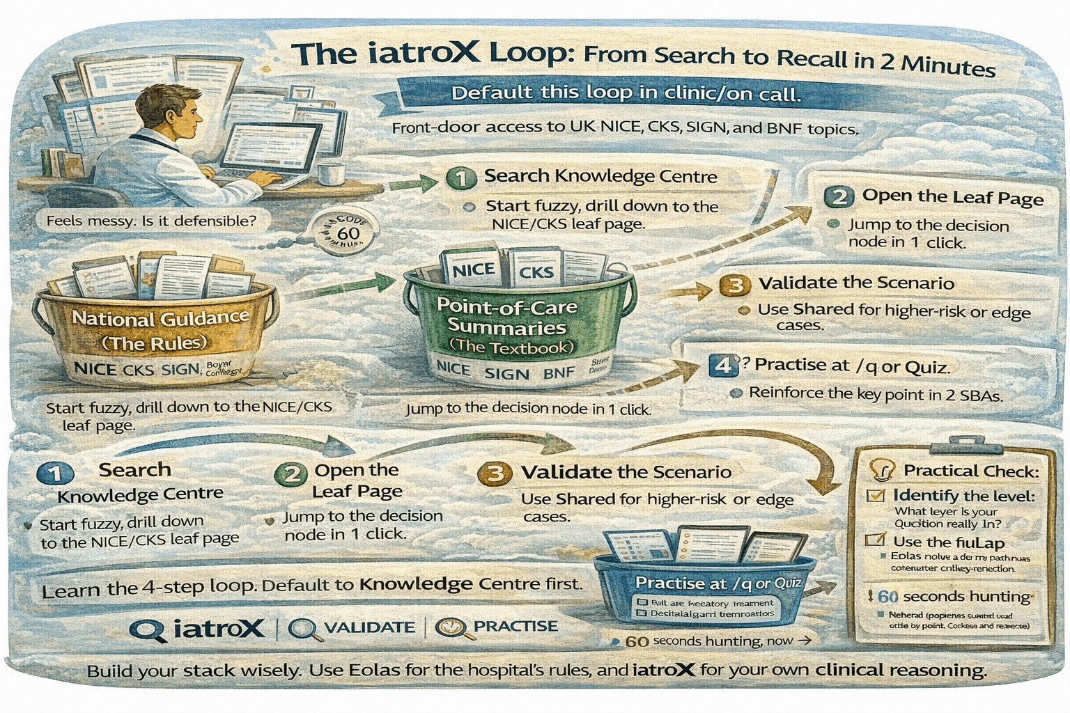 How to use iatroX as a “NICE/CKS front door” (and stop losing 15 minutes per query)