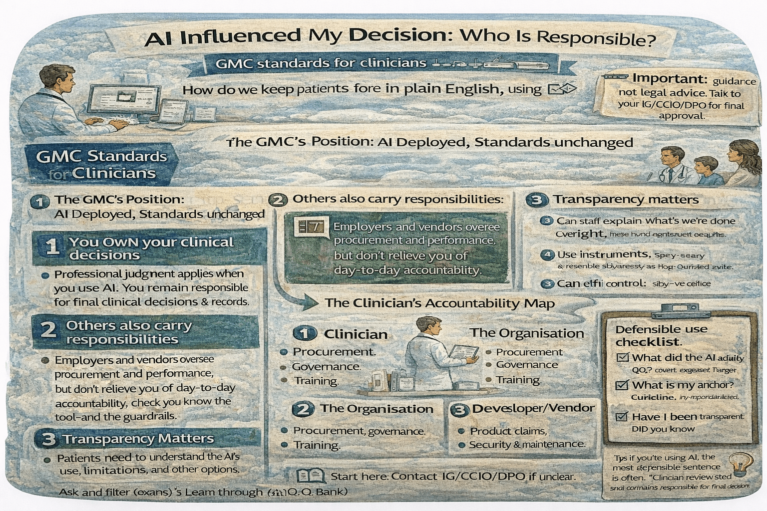Who is responsible when AI is used? (GMC expectations + what UK doctors actually say)
