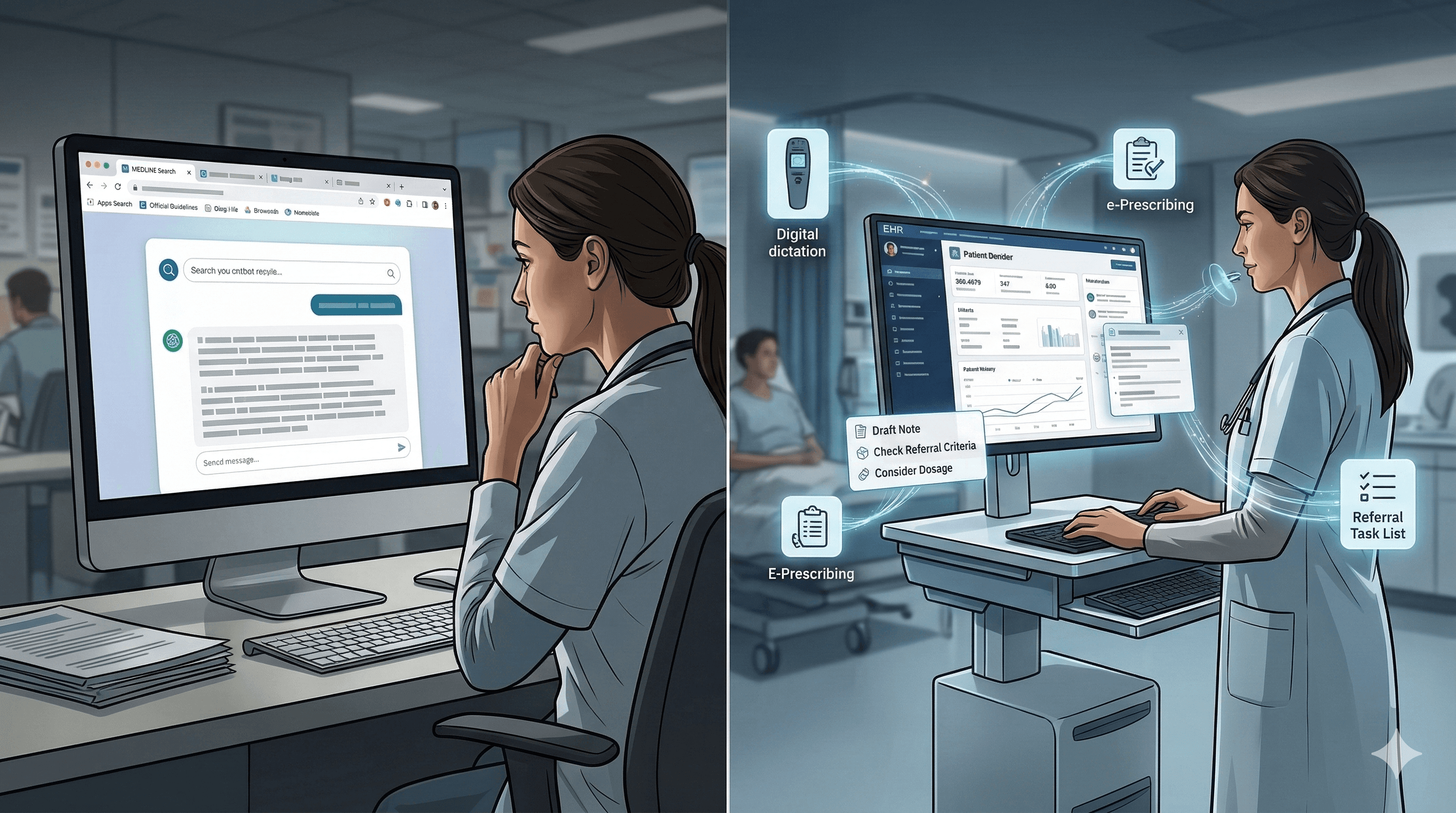 Featured image for The next fight in clinician AI is not search — it is workflow placement