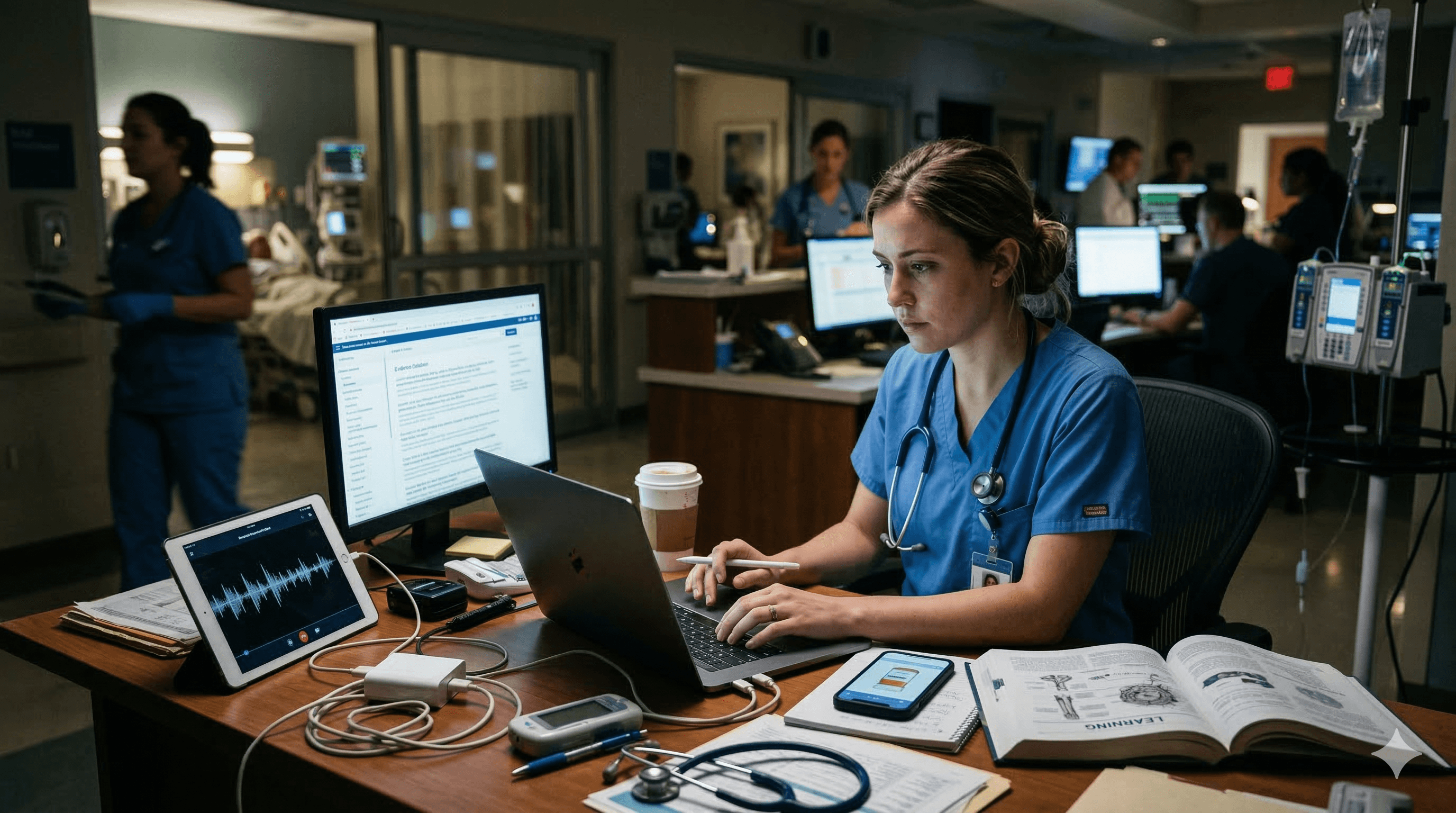 The AI stack for new residents: documentation, evidence, differential, prescribing, revision