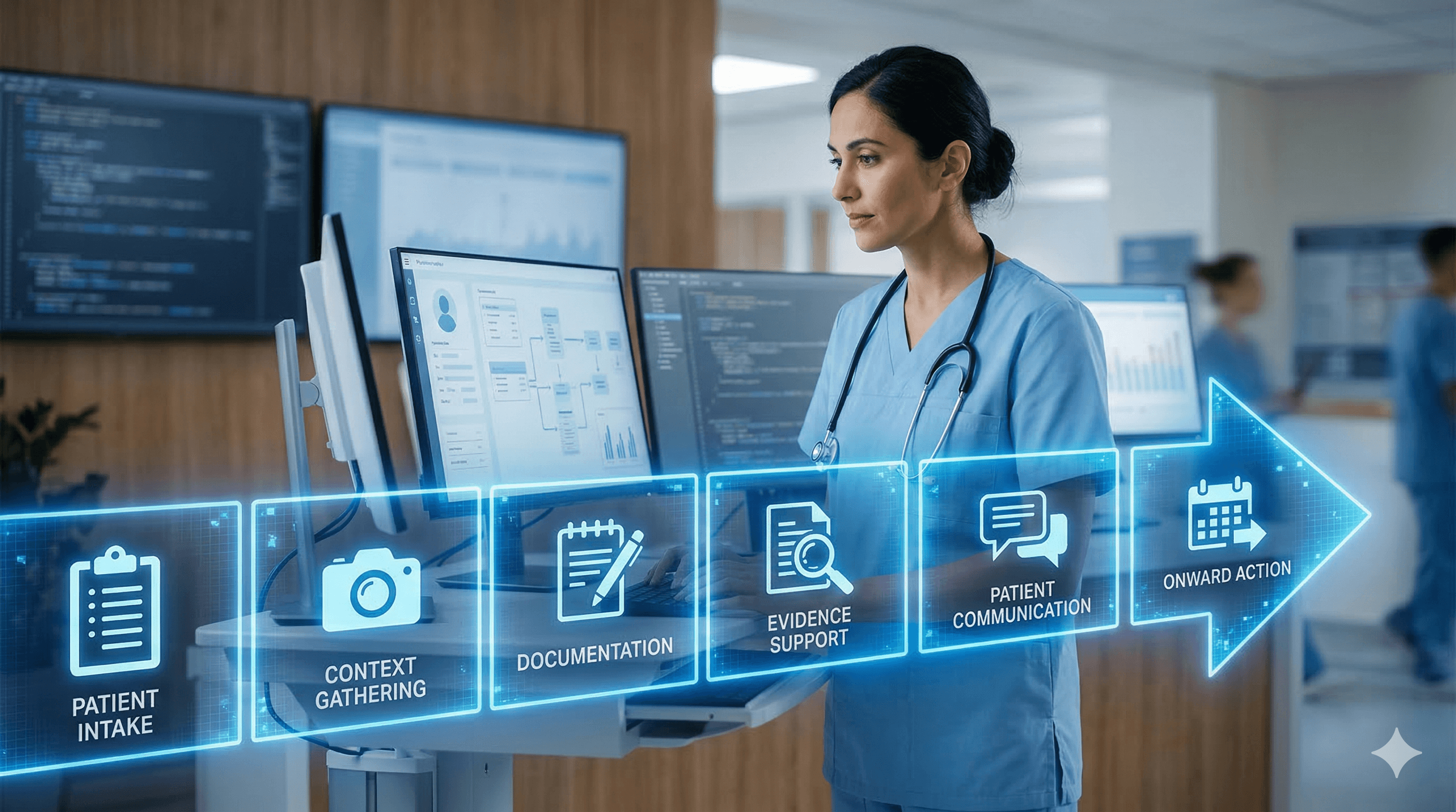 The next clinician AI moat is not better answers. It is owning intake, workflow, and follow-through