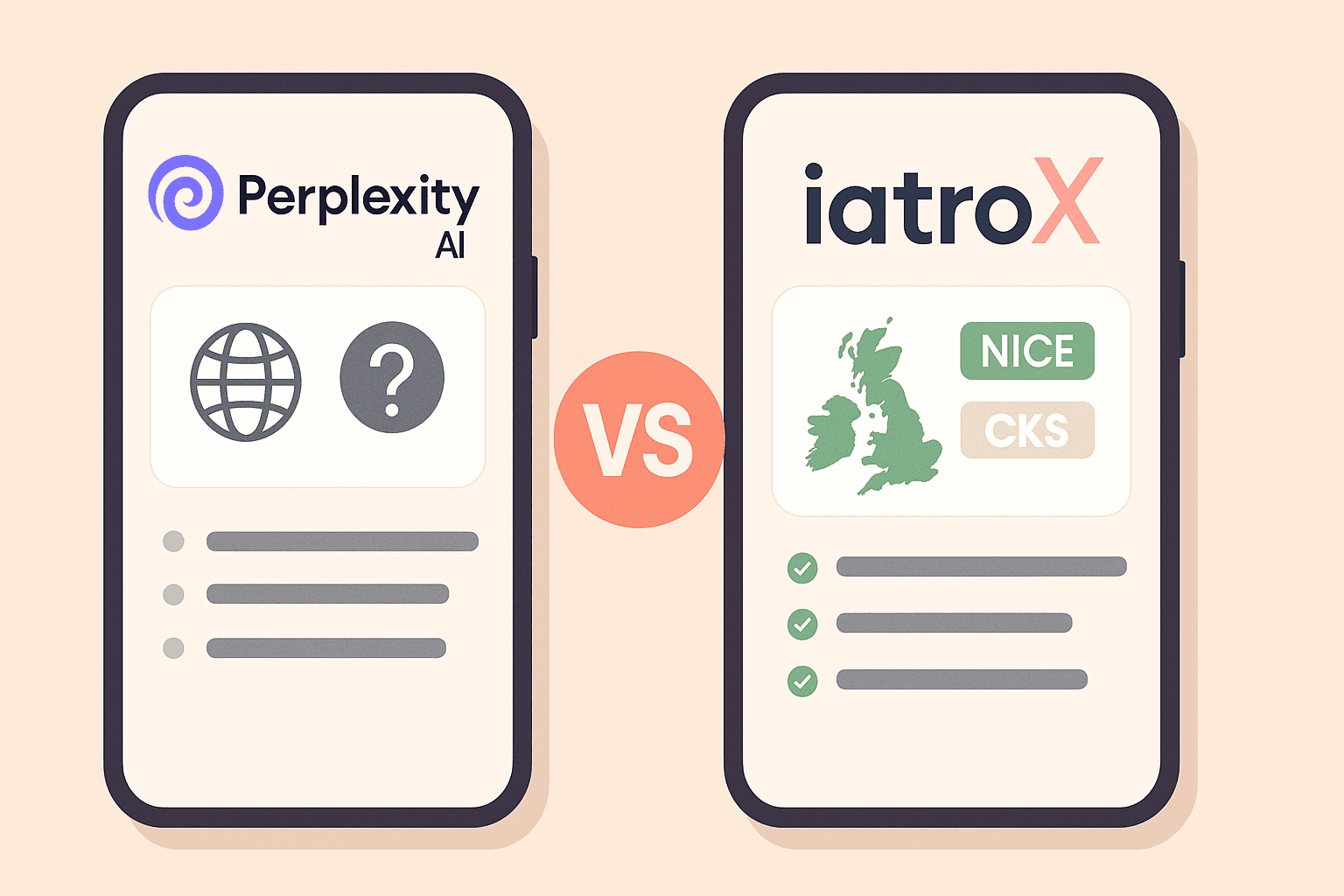 Perplexity AI vs. iatroX: which AI should UK clinicians trust for clinical questions?