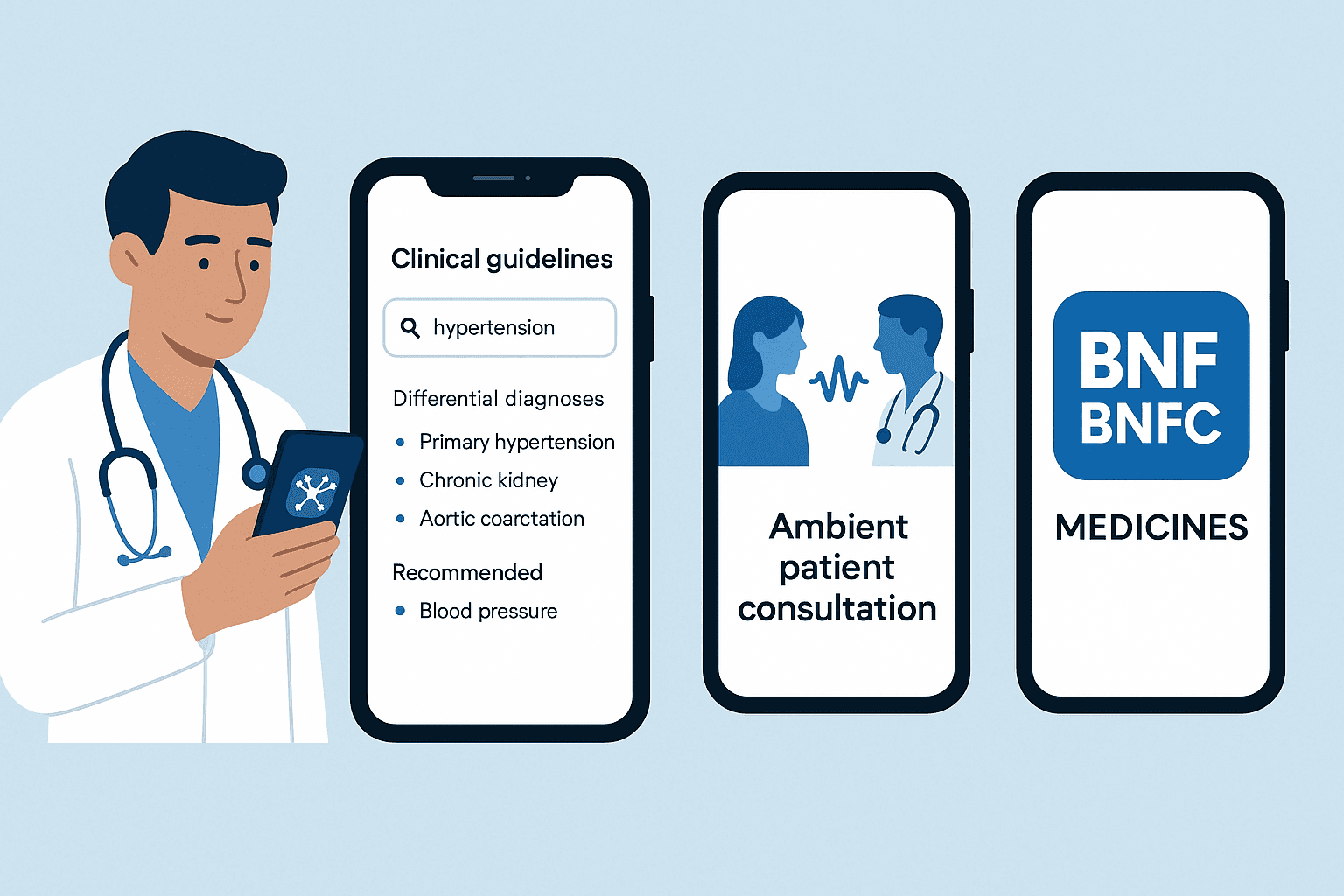 AI mobile apps for UK GPs, ANPs, PAs & practice pharmacists (2025): iatroX, Medwise AI, Abridge, Tortus, BNF and more